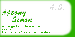 ajtony simon business card